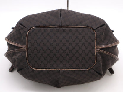 CELINE Canvas x Leather Bittersweet Macadam Tote Bag