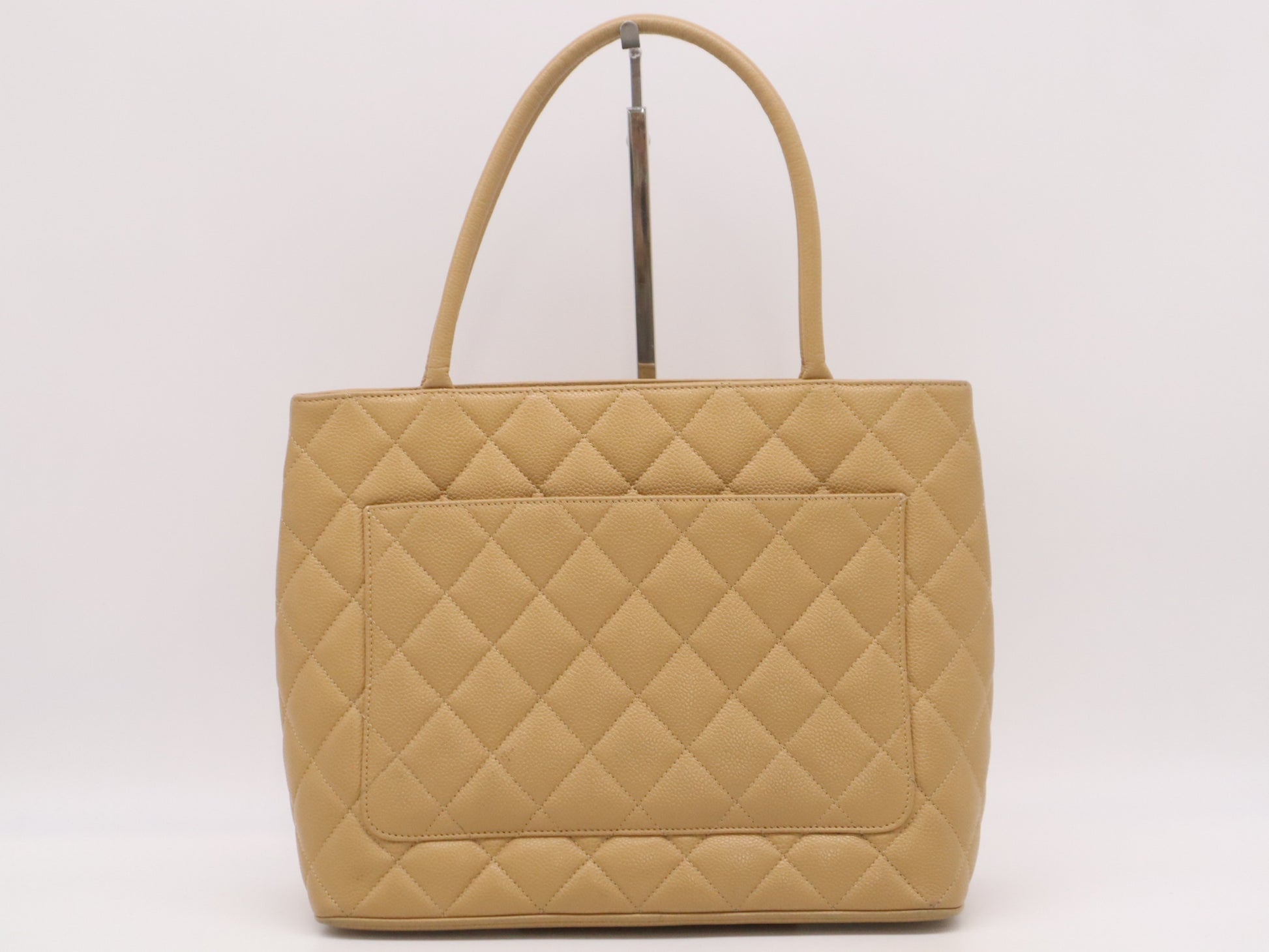 CHANEL Reissue Tote Bag, Silver Hardware, Beige, Sticker, Card, 6200462, Dust Bag Included