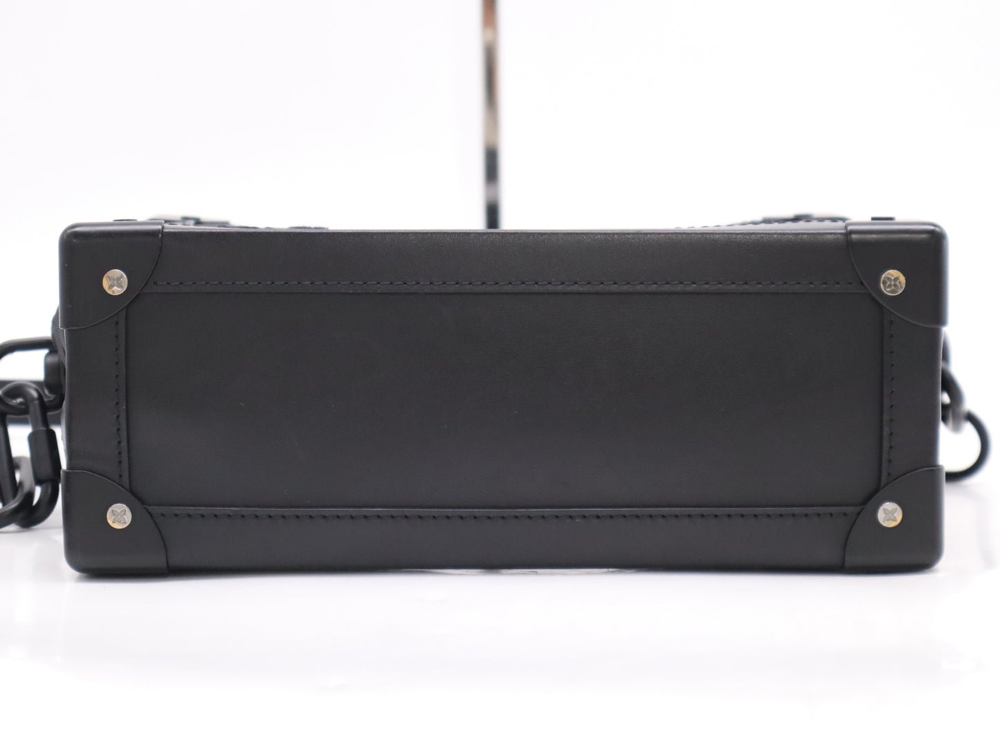 LOUIS VUITTON M53964 Monogram See-Through Soft Trunk Black RFID Enabled Shoulder Bag with Dust Bag