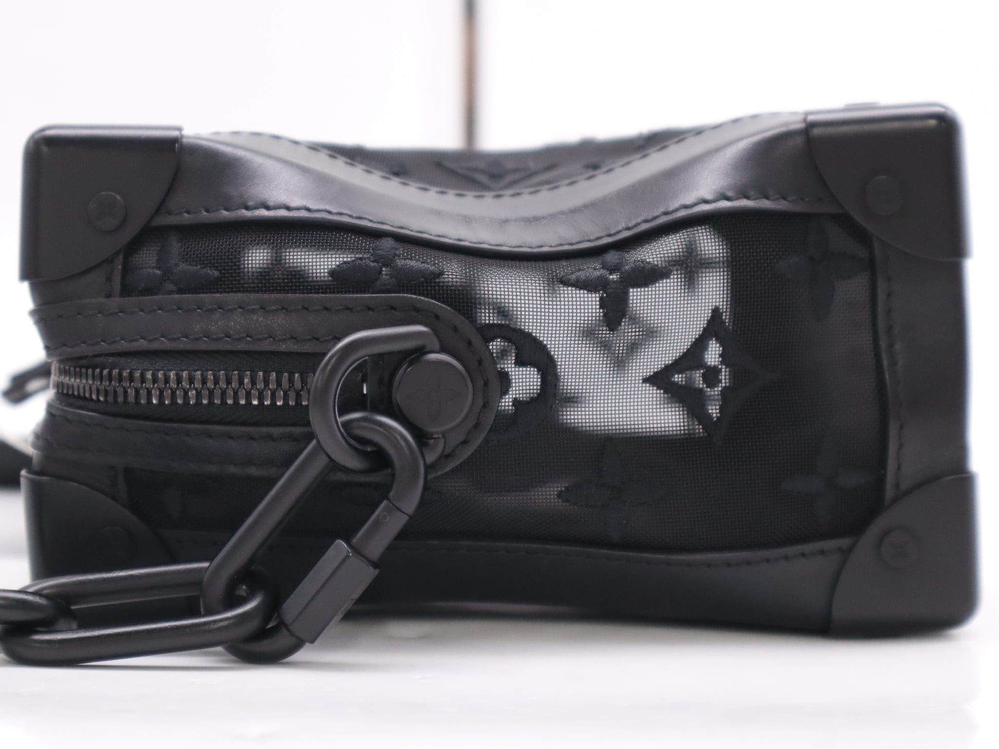 LOUIS VUITTON M53964 Monogram See-Through Soft Trunk Black RFID Enabled Shoulder Bag with Dust Bag