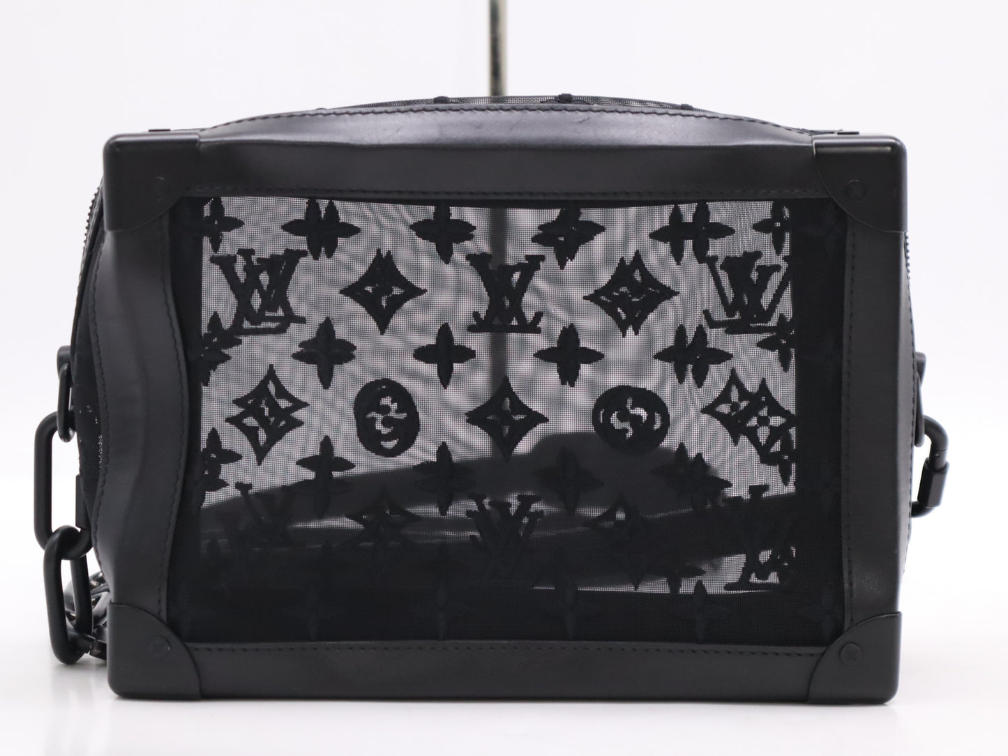 LOUIS VUITTON M53964 Monogram See-Through Soft Trunk Black RFID Enabled Shoulder Bag with Dust Bag