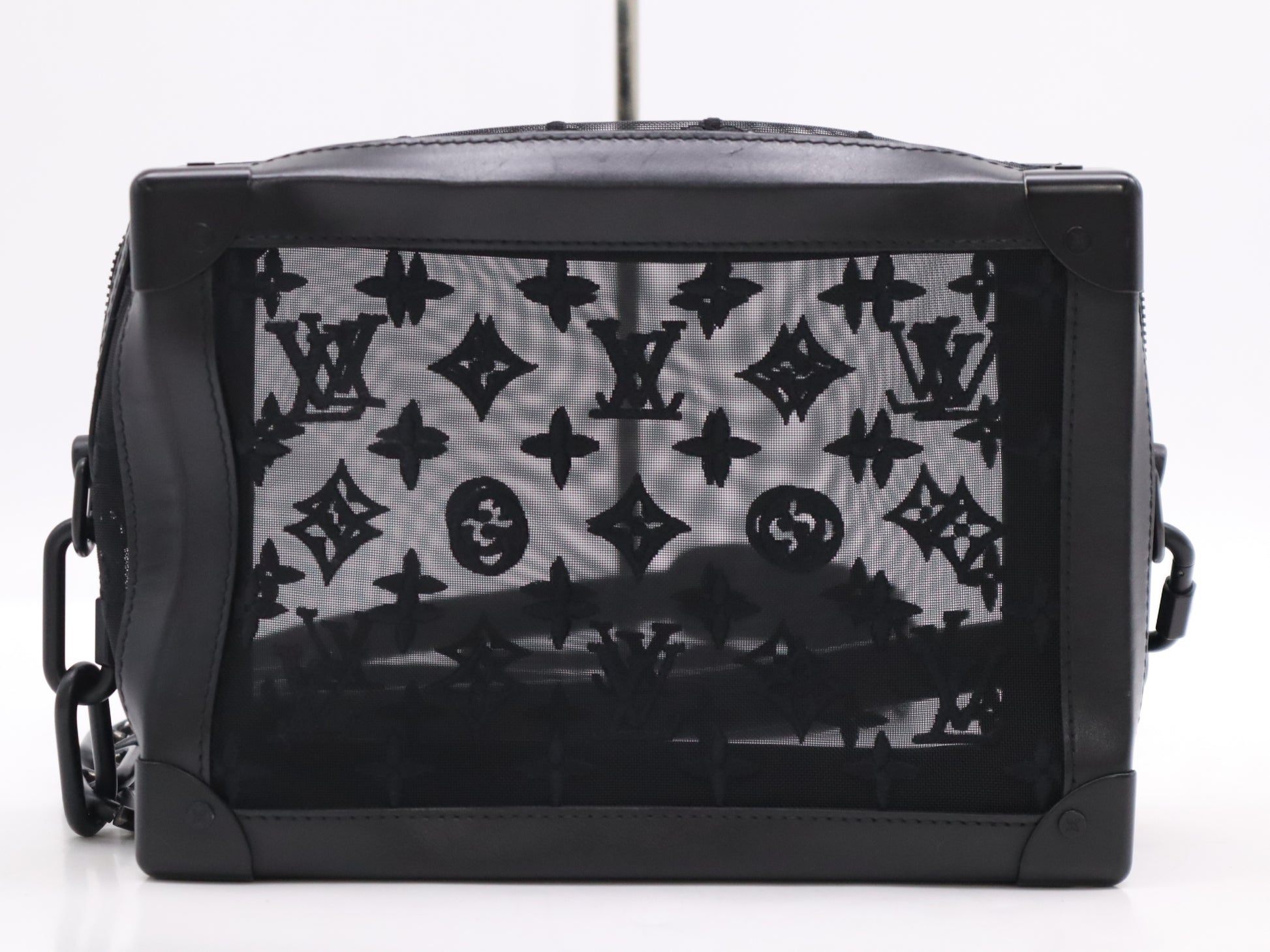 LOUIS VUITTON M53964 Monogram See-Through Soft Trunk Black RFID Enabled Shoulder Bag with Dust Bag