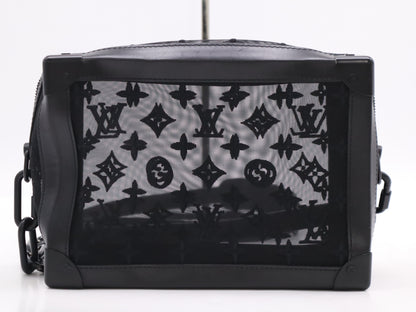 LOUIS VUITTON M53964 Monogram See-Through Soft Trunk Black RFID Enabled Shoulder Bag with Dust Bag