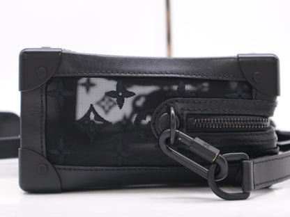 LOUIS VUITTON M53964 Monogram See-Through Soft Trunk Black RFID Enabled Shoulder Bag with Dust Bag