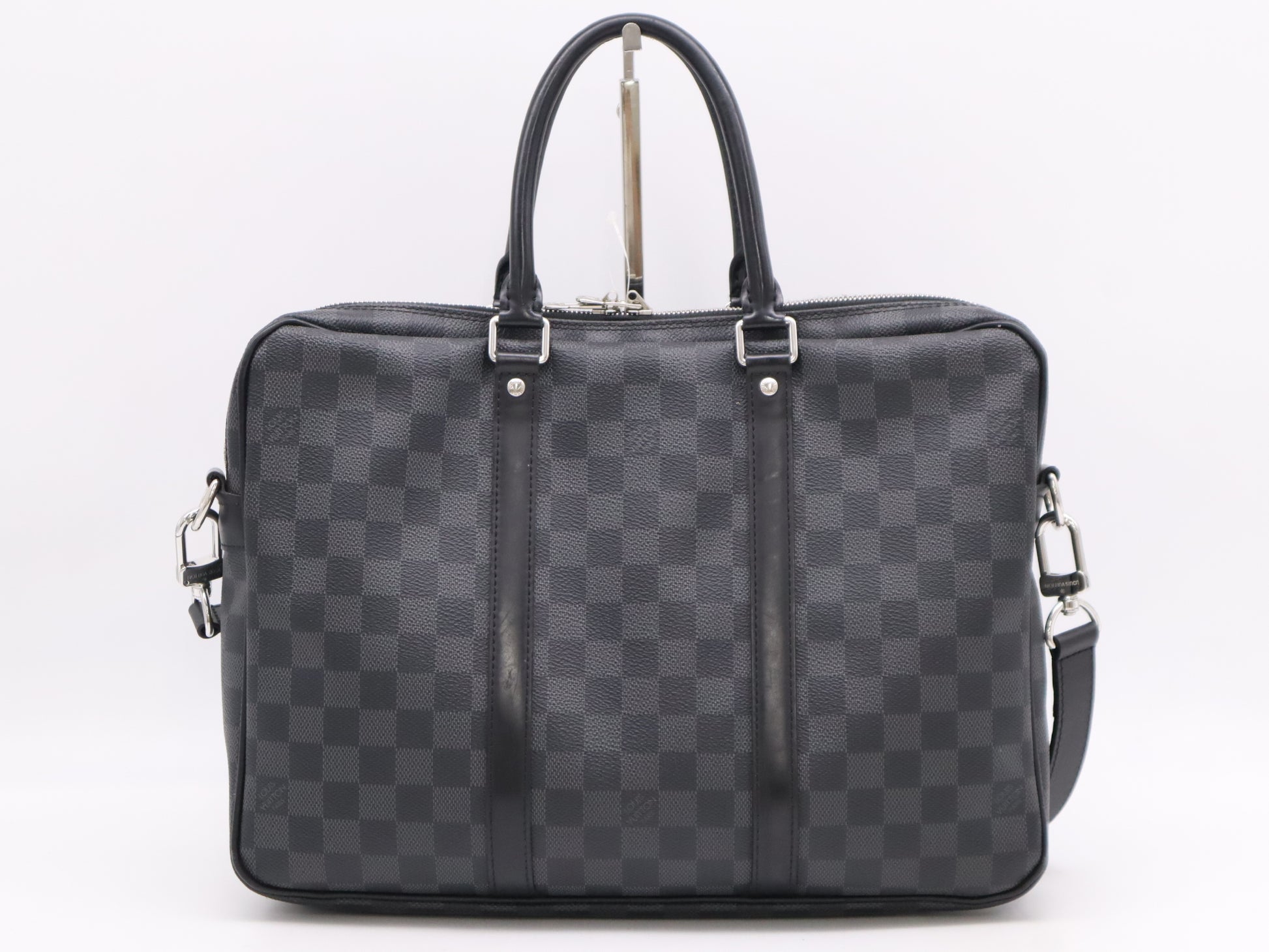 LOUIS VUITTON N41478 Graphite Porte-Document Voyage PDV PM Handbag with Shoulder Strap GI0137