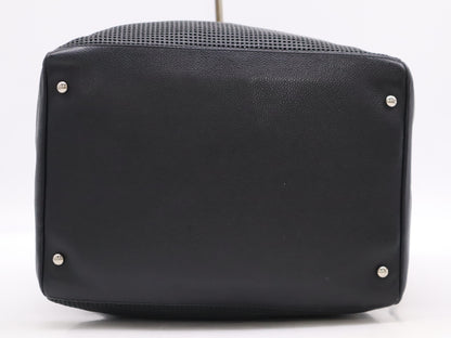 CHANEL Leather Cube Bag, Mesh, Black, Seal, Card, 9577838 Handbag