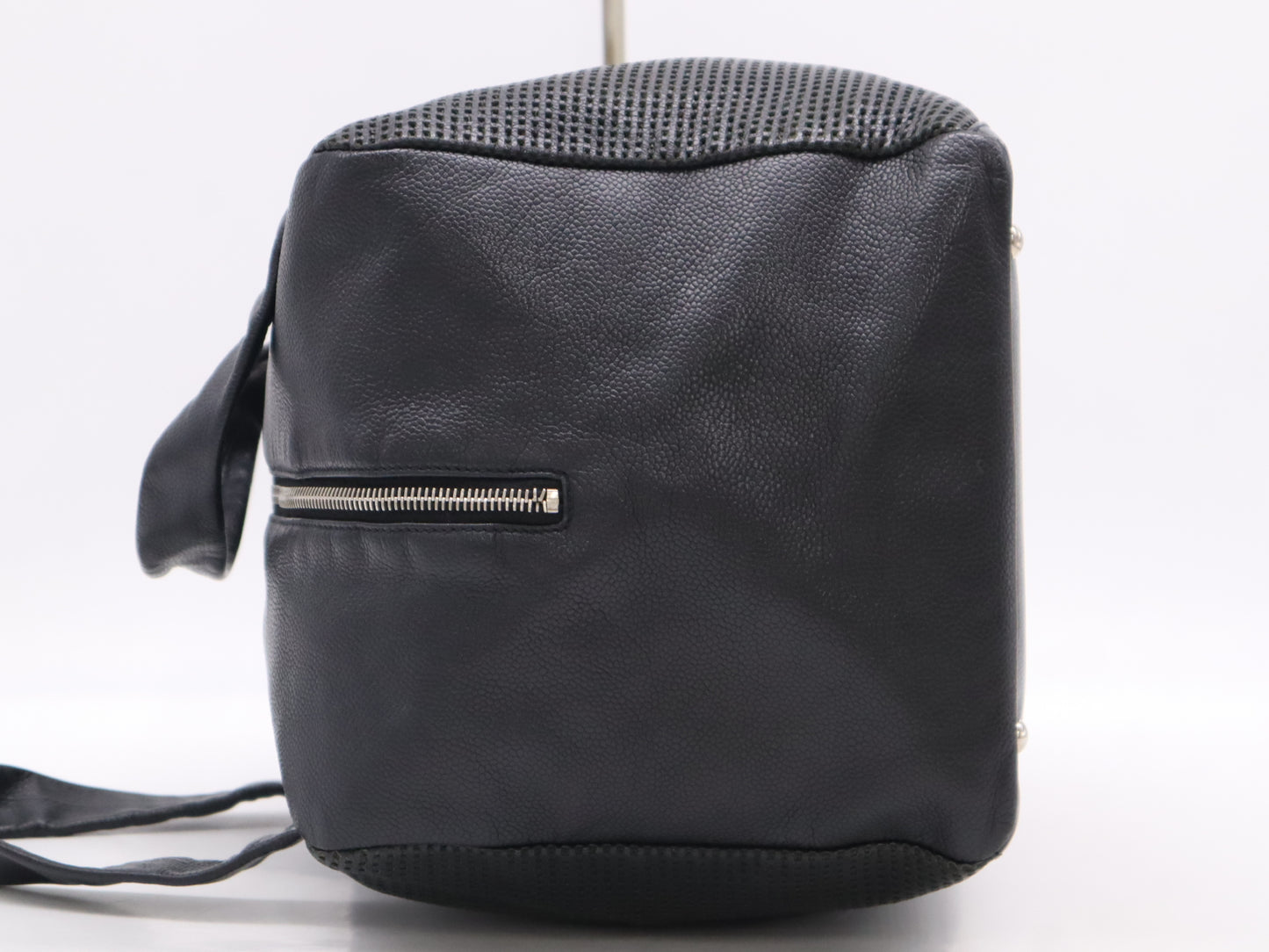 CHANEL Leather Cube Bag, Mesh, Black, Seal, Card, 9577838 Handbag