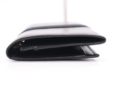 Salvatore Ferragamo 223059 Leather Vara Long Wallet with Ribbon, Black