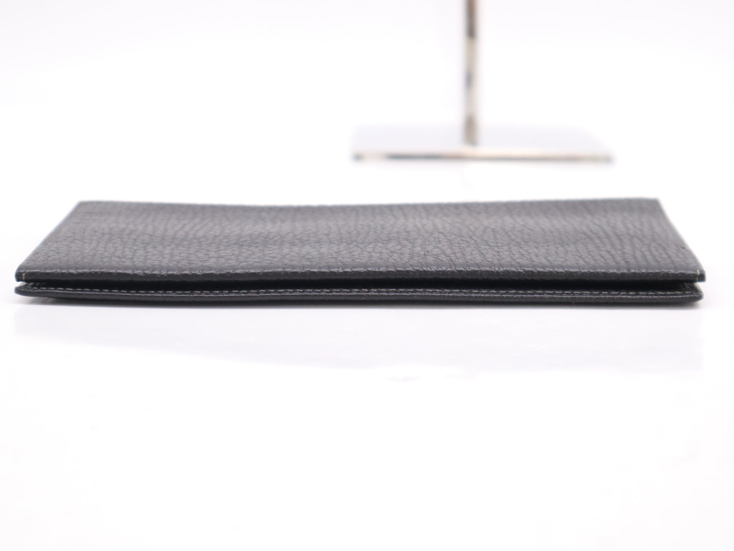 Yves Saint Laurent Leather Long Wallet Black Wallet