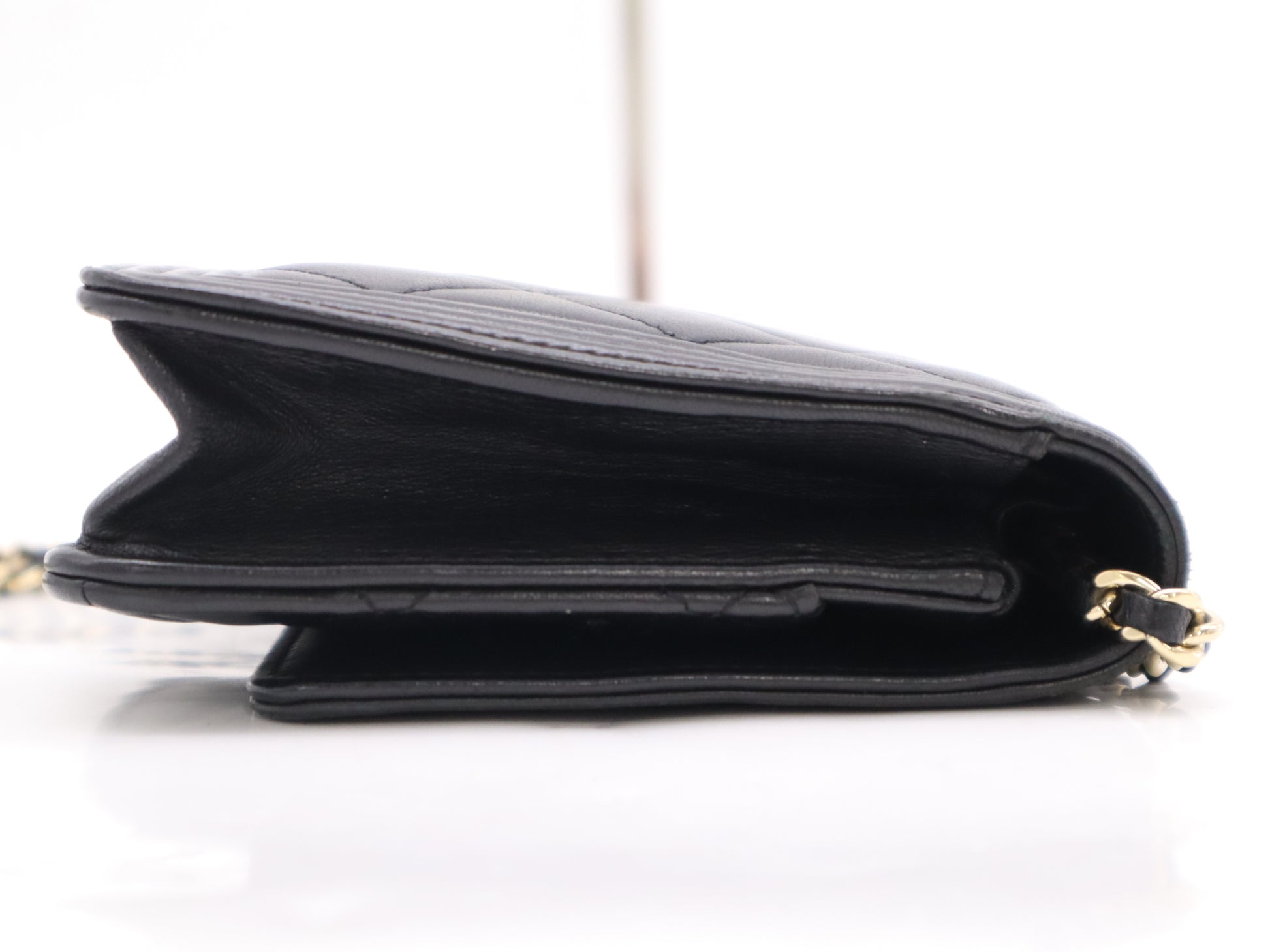 CHANEL Lambskin Matelasse Boy Chanel Chain Wallet Seal 21717492 Wallet