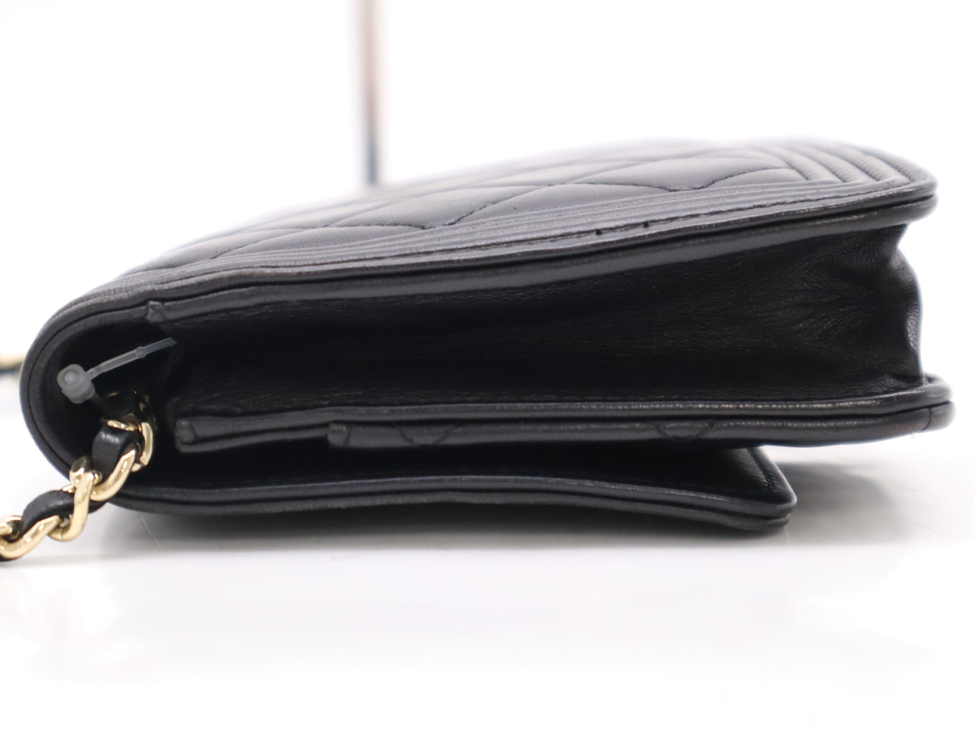 CHANEL Lambskin Matelasse Boy Chanel Chain Wallet Seal 21717492 Wallet