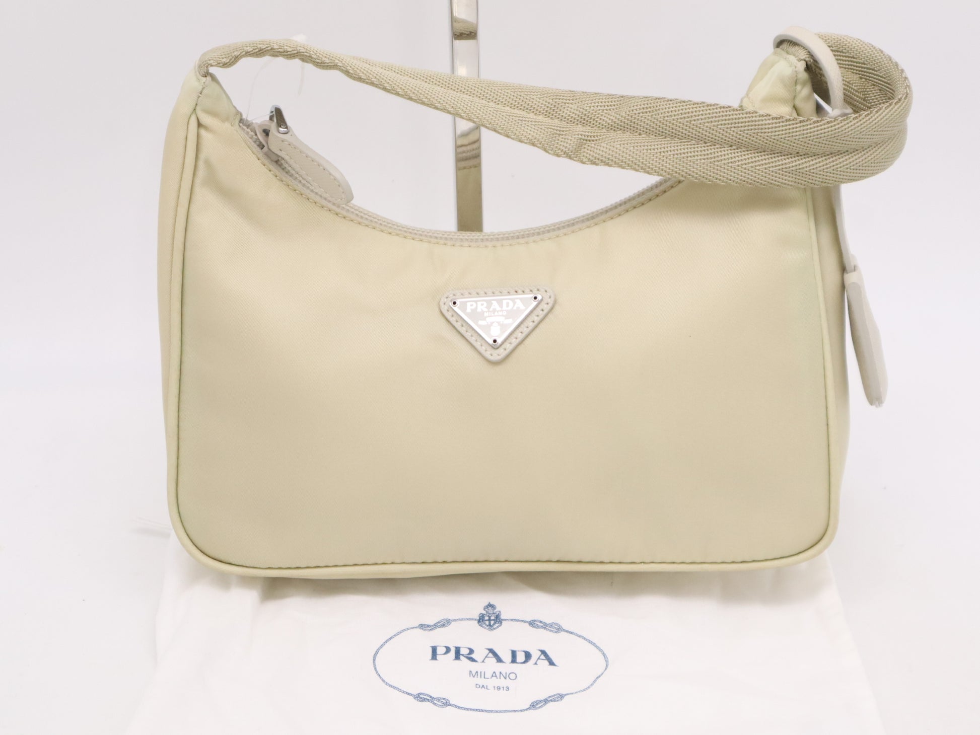 PRADA 1NE515 Recycled Nylon Re-Edition 2000 Mini Shoulder Bag with Cloche and Dust Bag