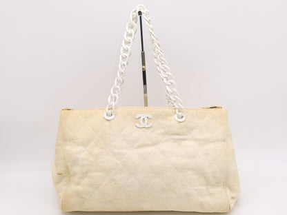 CHANEL Strohmatrasse Coco Mark Tote Bag 6699117