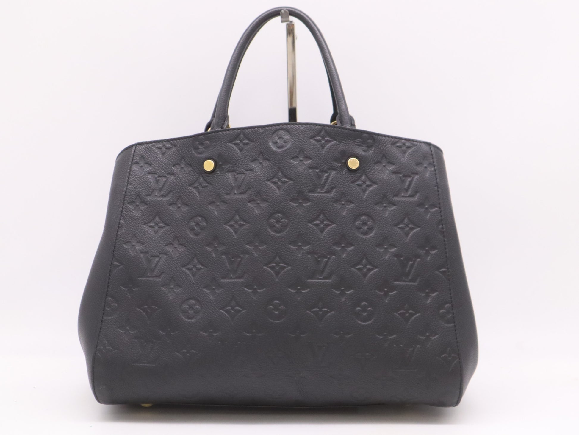 LOUIS VUITTON M41069 Monogram Empreinte Montaigne GM Noir Tote Bag