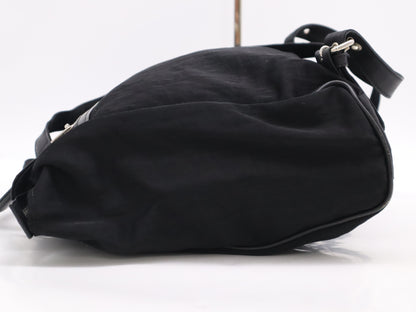 Les sacs Adam Leather and Nylon Backpack in Black with Pouch