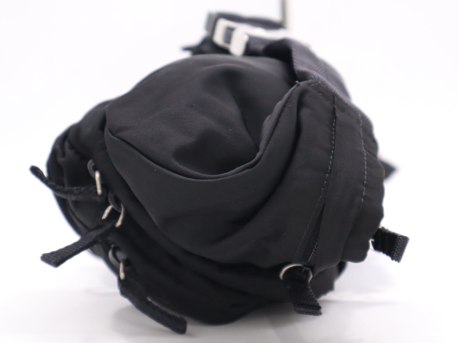 PRADA Nylon Triangle Logo Waist Bag