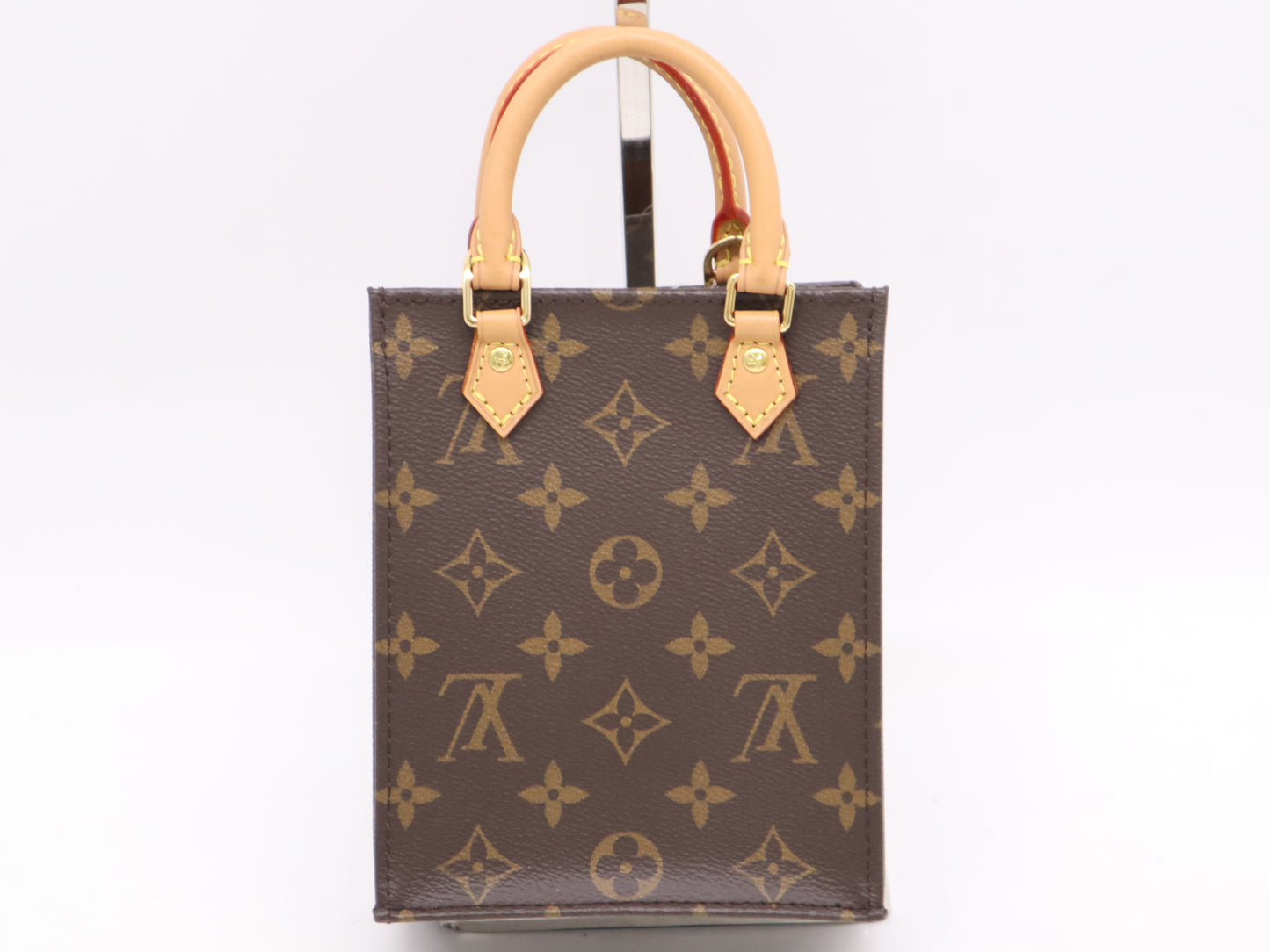 LOUIS VUITTON M81295 Monogram Petite Sac Plat Handbag with Shoulder Strap