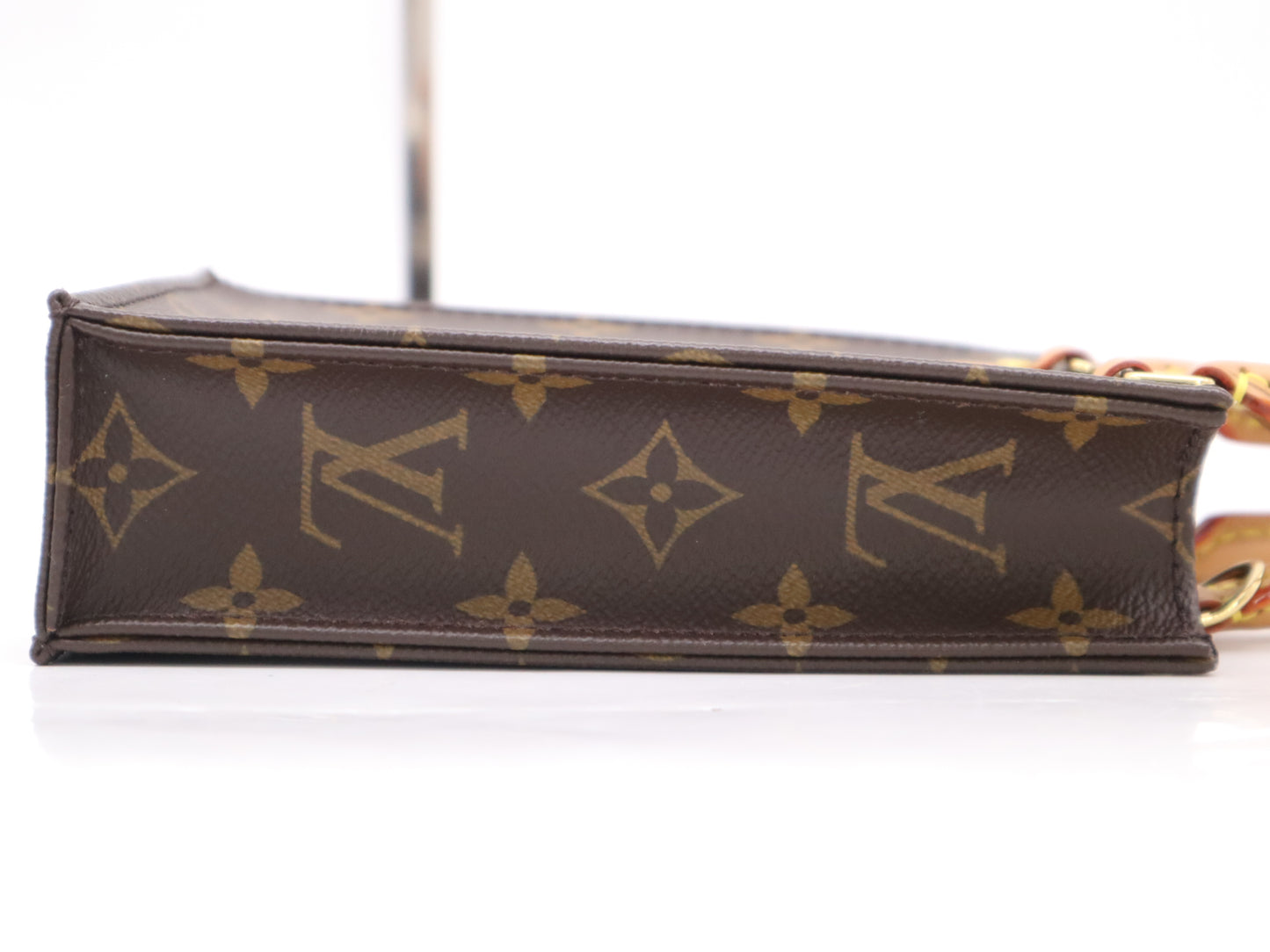 LOUIS VUITTON M81295 Monogram Petite Sac Plat Handbag with Shoulder Strap