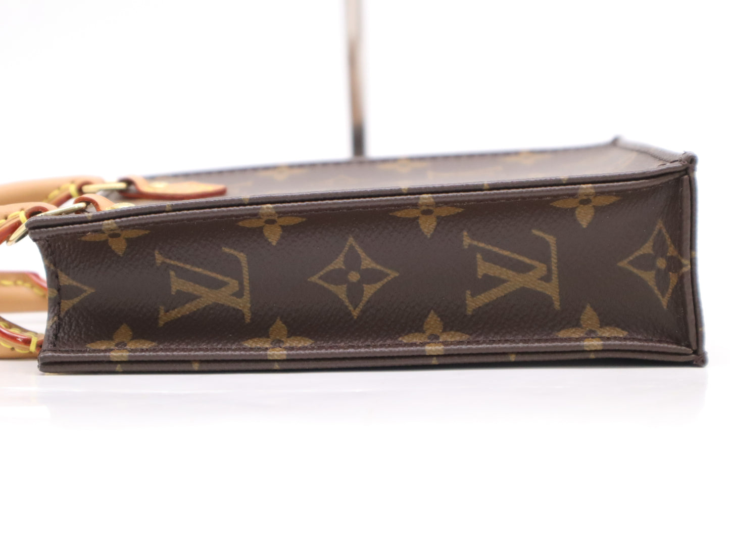 LOUIS VUITTON M81295 Monogram Petite Sac Plat Handbag with Shoulder Strap