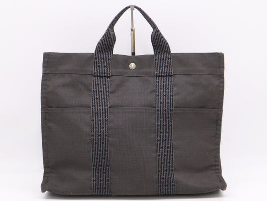 HERMES Canvas Air Line MM Tote Bag with Cadena