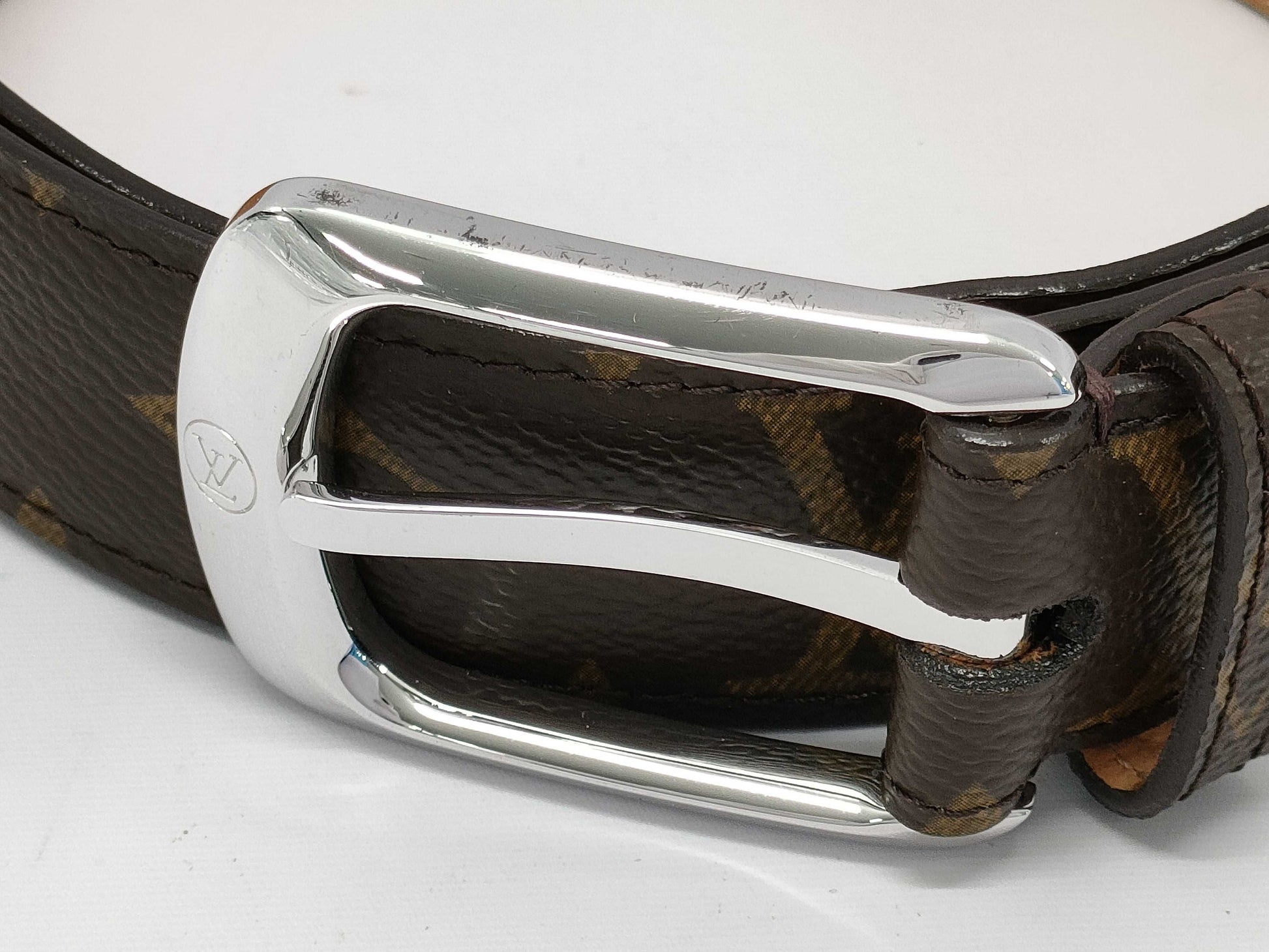 LOUIS VUITTON M6920 Monogram Santur Ellipse Belt 85/34