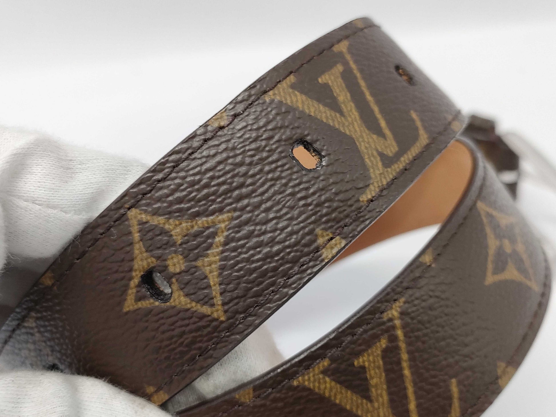 LOUIS VUITTON M6920 Monogram Santur Ellipse Belt 85/34