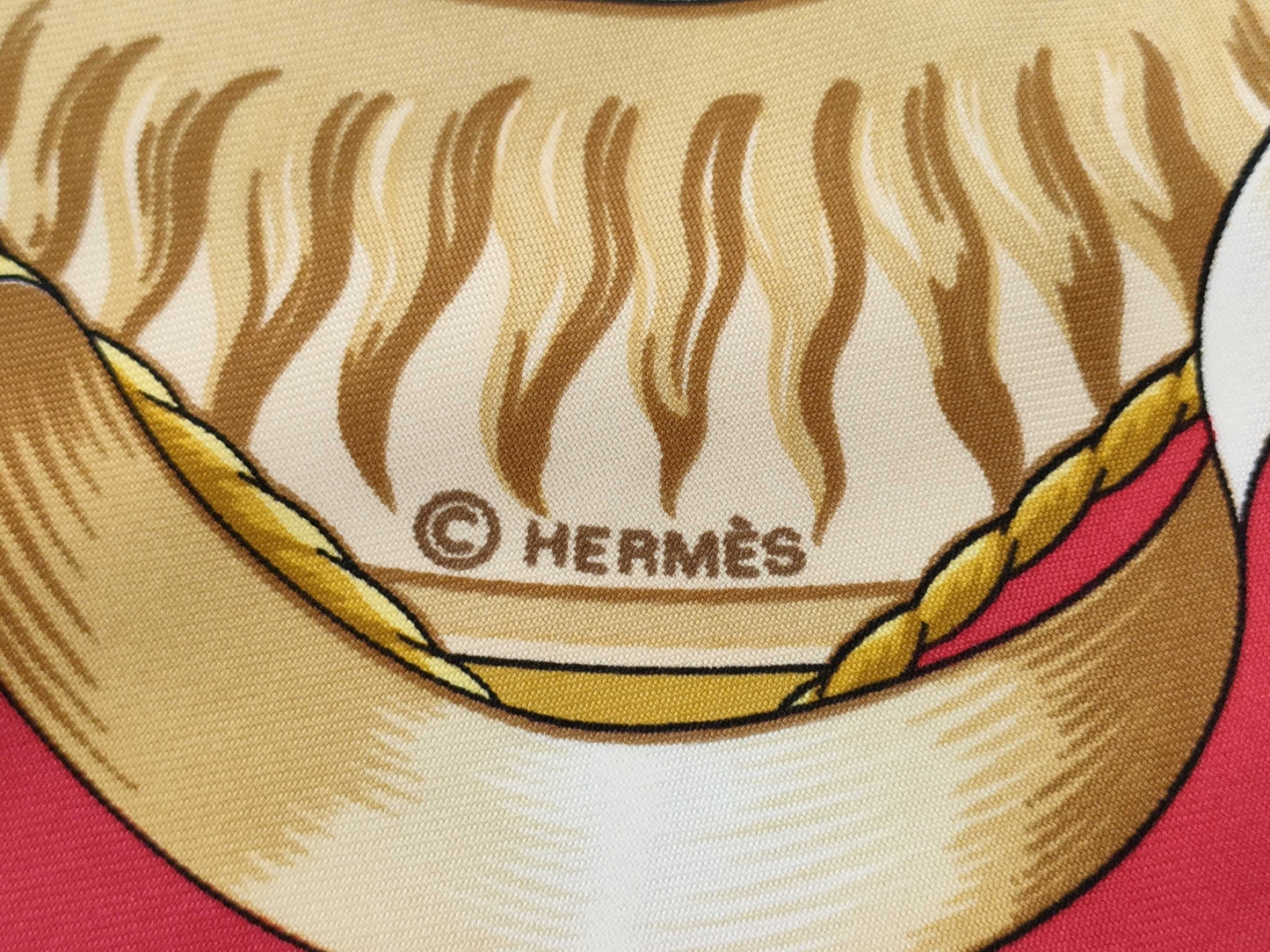 HERMES 100% Silk Carré 90 AU DELA DES CINQ MERS Across the Five Seas Red Blue Scarf