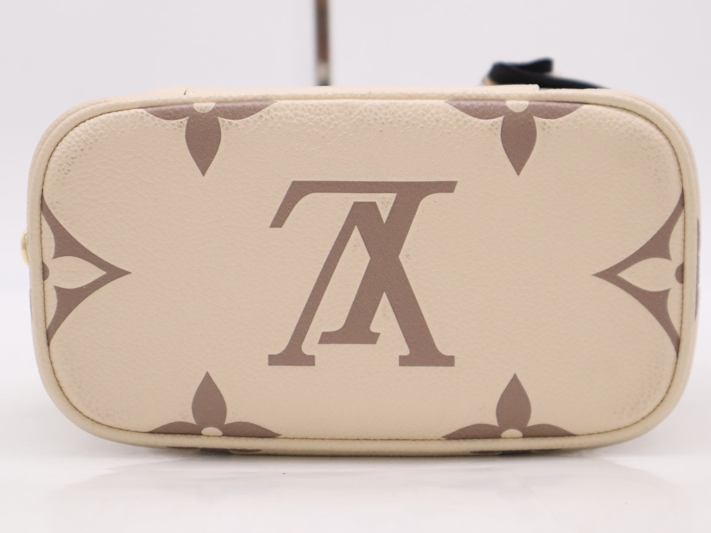 LOUIS VUITTON M45599 Monogram Empreinte Vanity PM Handbag with RFID Ready Scarf, Strap, Cloche, Padlock, Two Keys, and Dust Bag