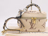 LOUIS VUITTON M45599 Monogram Empreinte Vanity PM Handbag with RFID Ready Scarf, Strap, Cloche, Padlock, Two Keys, and Dust Bag
