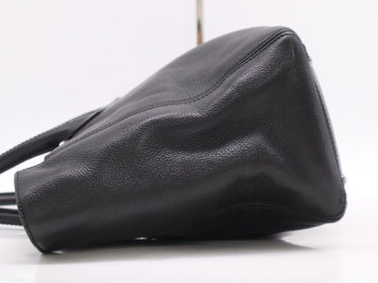 CHANEL Caviar Skin 2.55 Executive Tote Bag with Silver Hardware, Black Seal and Card Included, 10249221 Handbag