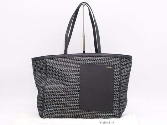 Jacquard x Leather K-VAL Medium Tote Bag, Black, with Dust Bag