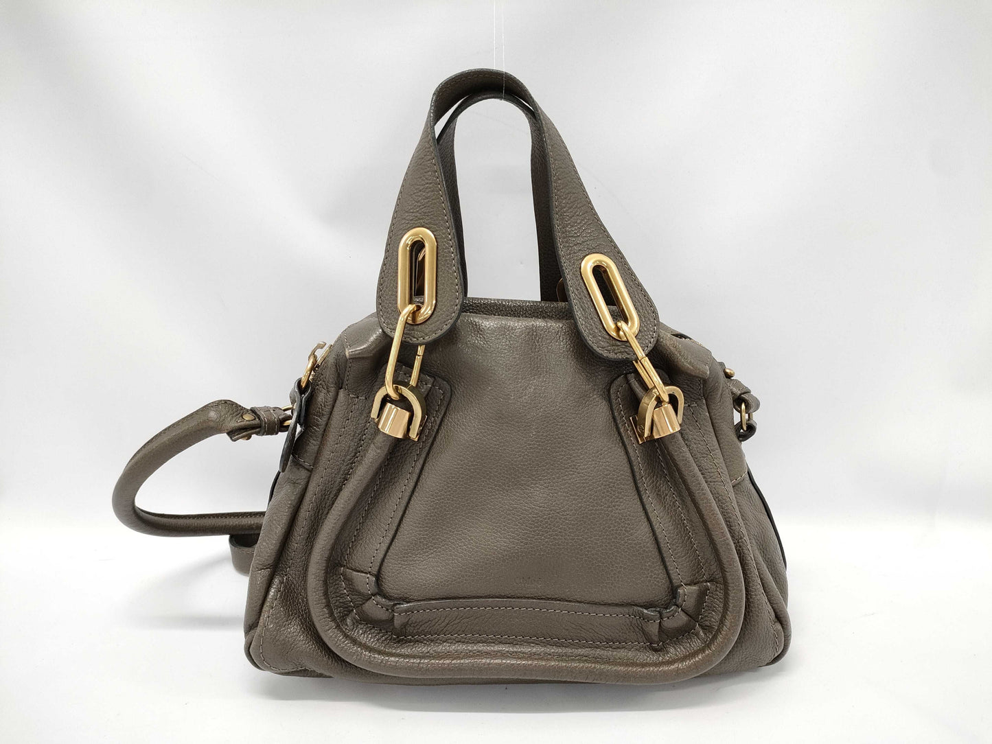 Chloe Leather Paradis 2-Way Handbag Brown