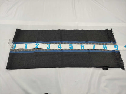 GUCCI 508313 Wool GG Pattern Scarf Blue Gray with Box