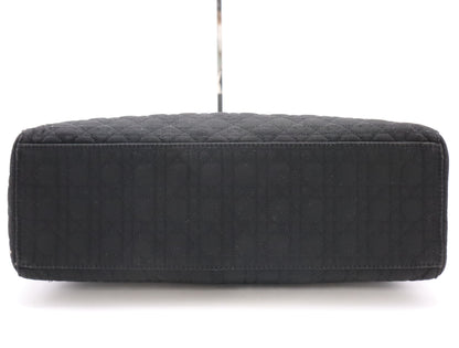 Dior Lady Dior Canvas Lady Dior Large Handbag Black Handbag