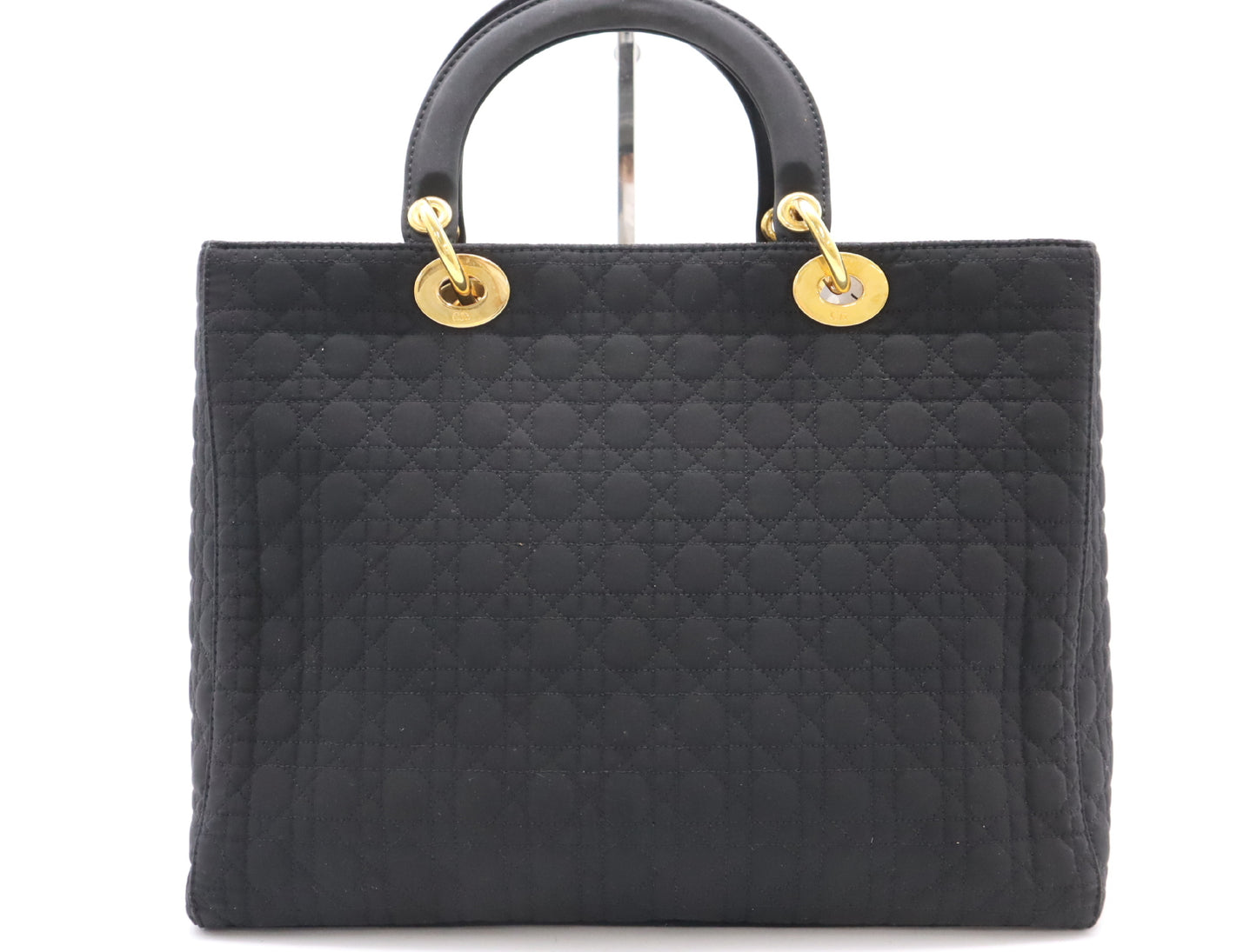 Dior Lady Dior Canvas Lady Dior Large Handbag Black Handbag