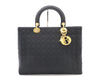 Dior Lady Dior Canvas Lady Dior Large Handbag Black Handbag