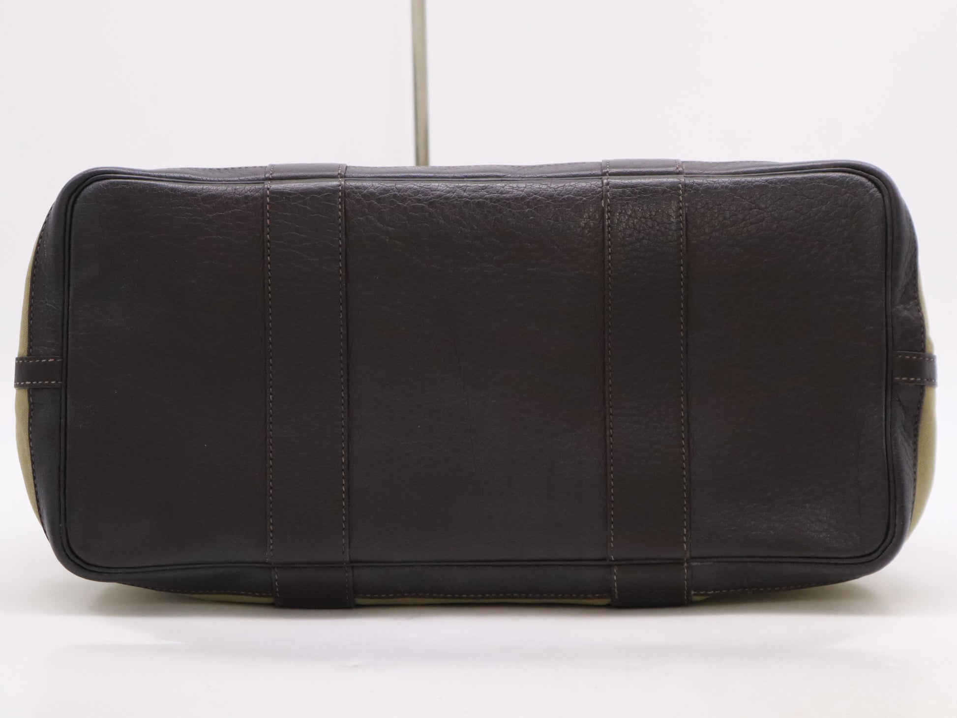 HERMES Toile Officier Negonda P Stamp Garden Party PM Khaki Brown Tote Bag