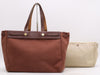 HERMES Toile Officier x Leather □F Stamp Air Bag Cabas GM Brown Tote Bag