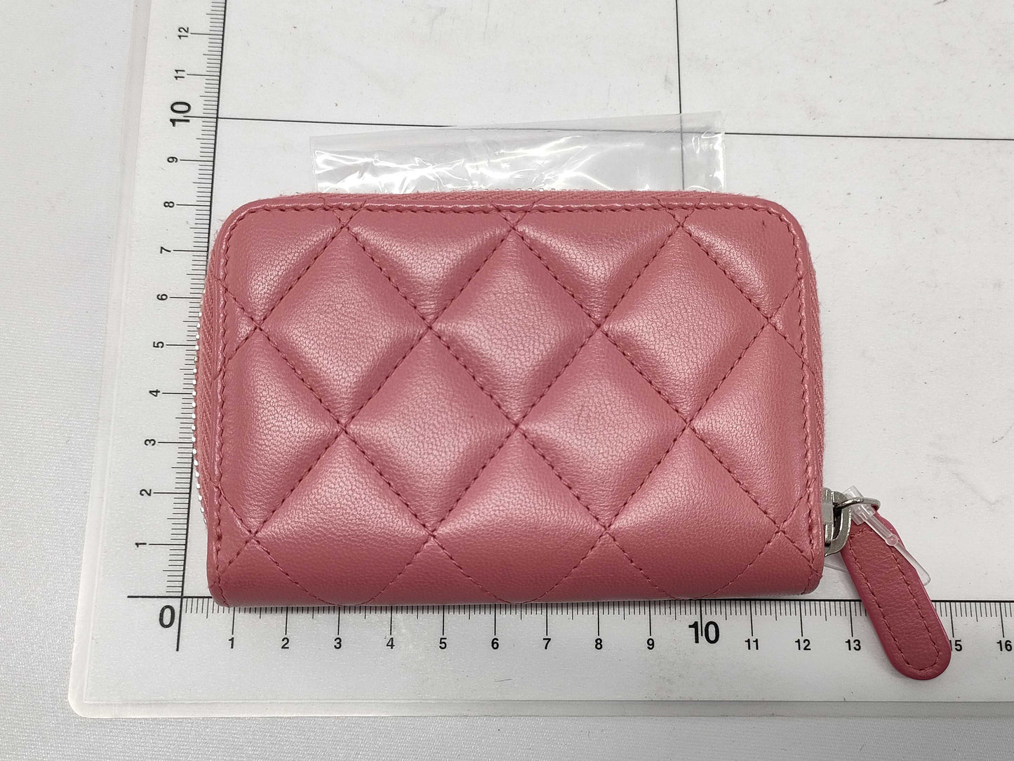 CHANEL Lambskin Classic Zip Coin Purse in Pink with Guarantee Card and Dust Bag, Card and Sticker 22607397 Coin Case