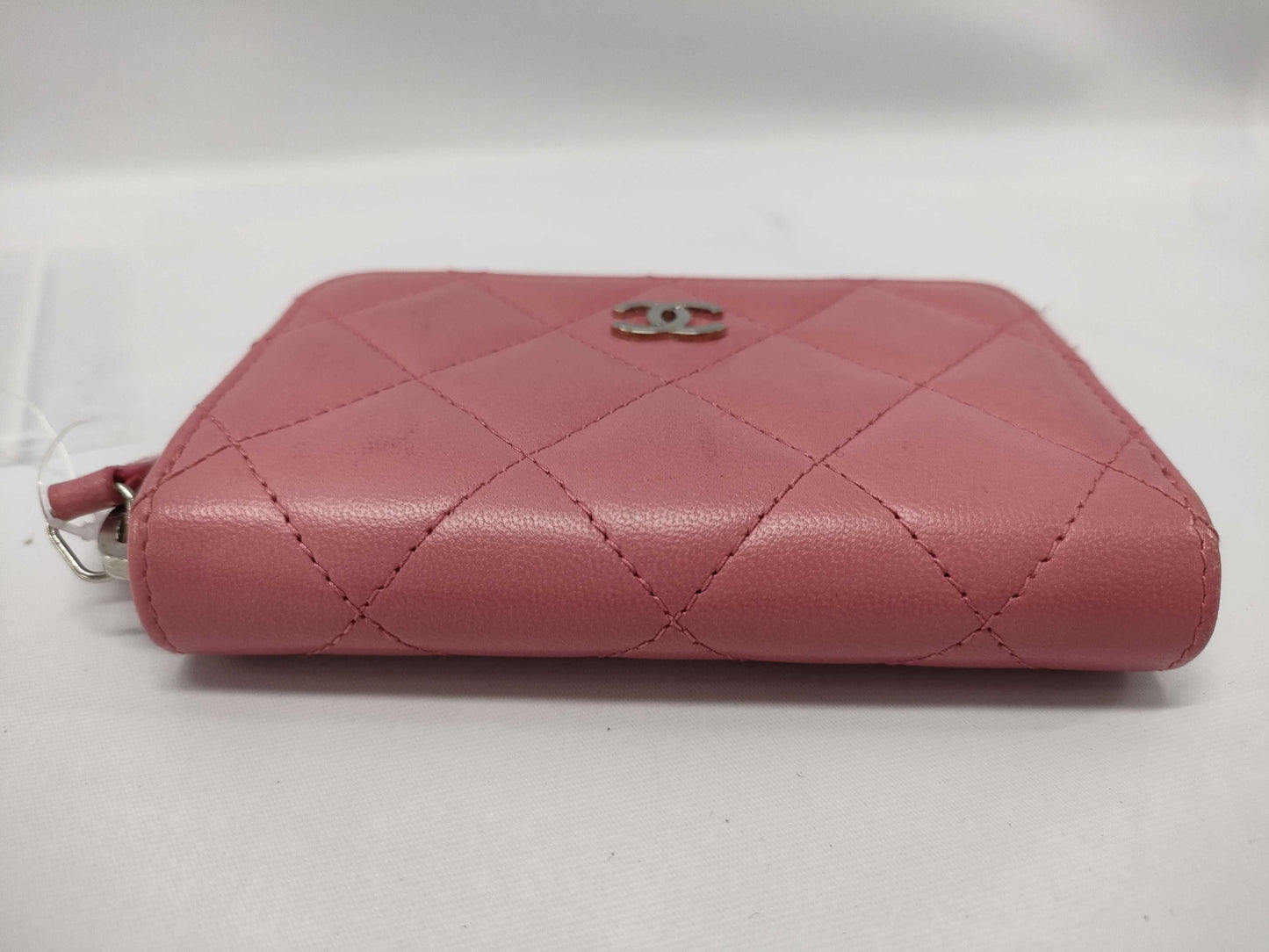 CHANEL Lambskin Classic Zip Coin Purse in Pink with Guarantee Card and Dust Bag, Card and Sticker 22607397 Coin Case