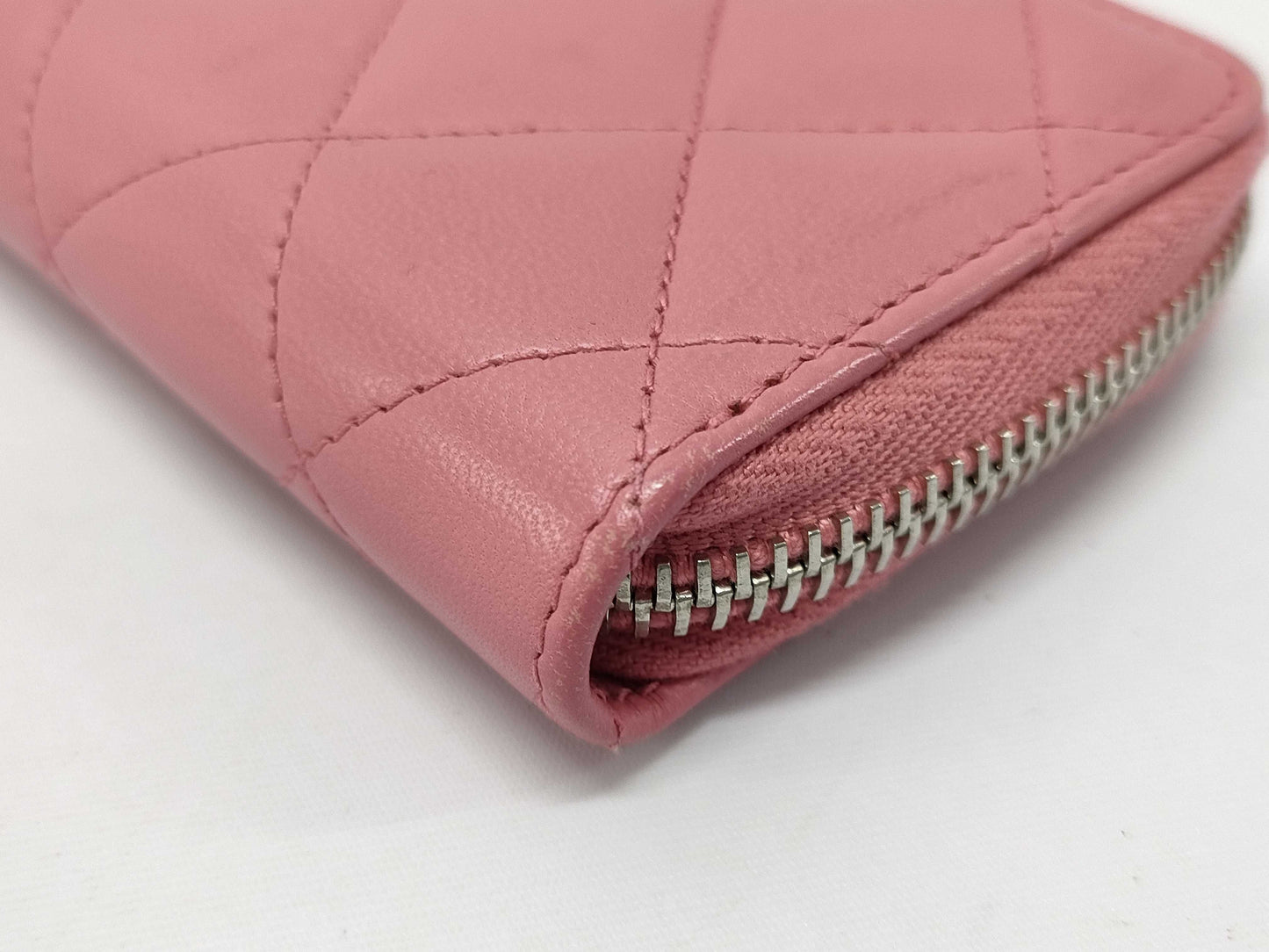 CHANEL Lambskin Classic Zip Coin Purse in Pink with Guarantee Card and Dust Bag, Card and Sticker 22607397 Coin Case