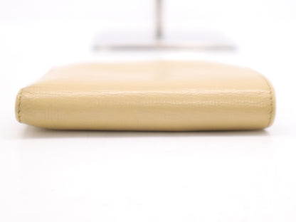 CHANEL A20901 Leather Coco Button Bifold Wallet Beige Seal 10394604 Wallet