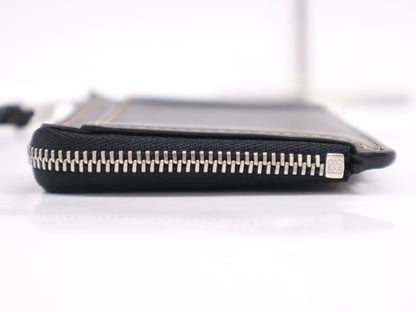 LOEWE C510G17X01 Calfskin Puzzle Stitch Card Case Smart Wallet Black