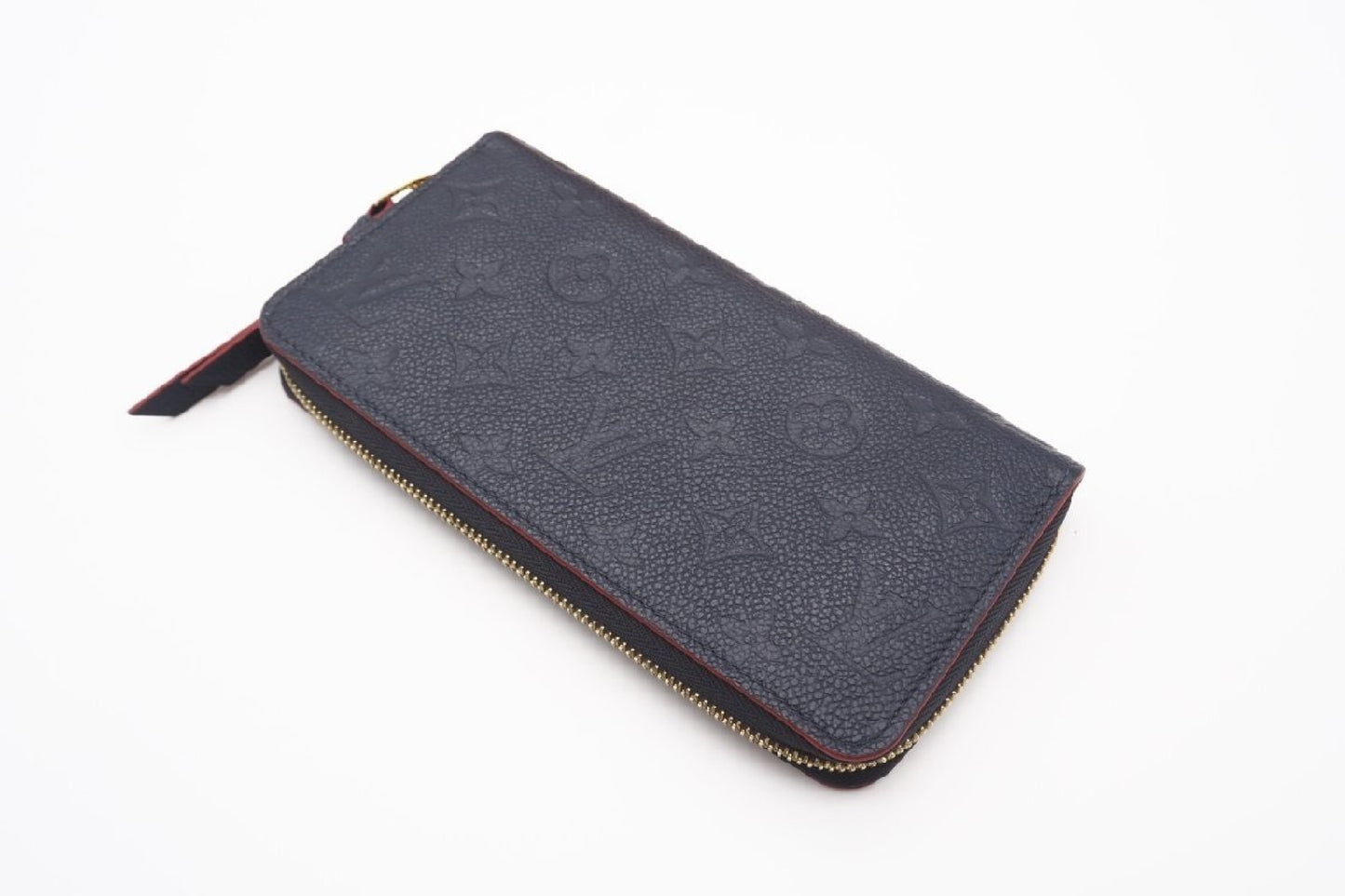 LOUIS VUITTON M62121 Monogram Empreinte Zippy Wallet Marine Rouge RFID Wallet