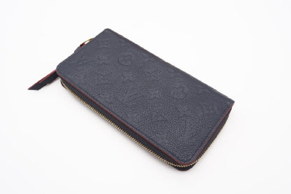 LOUIS VUITTON M62121 Monogram Empreinte Zippy Wallet Marine Rouge RFID Wallet
