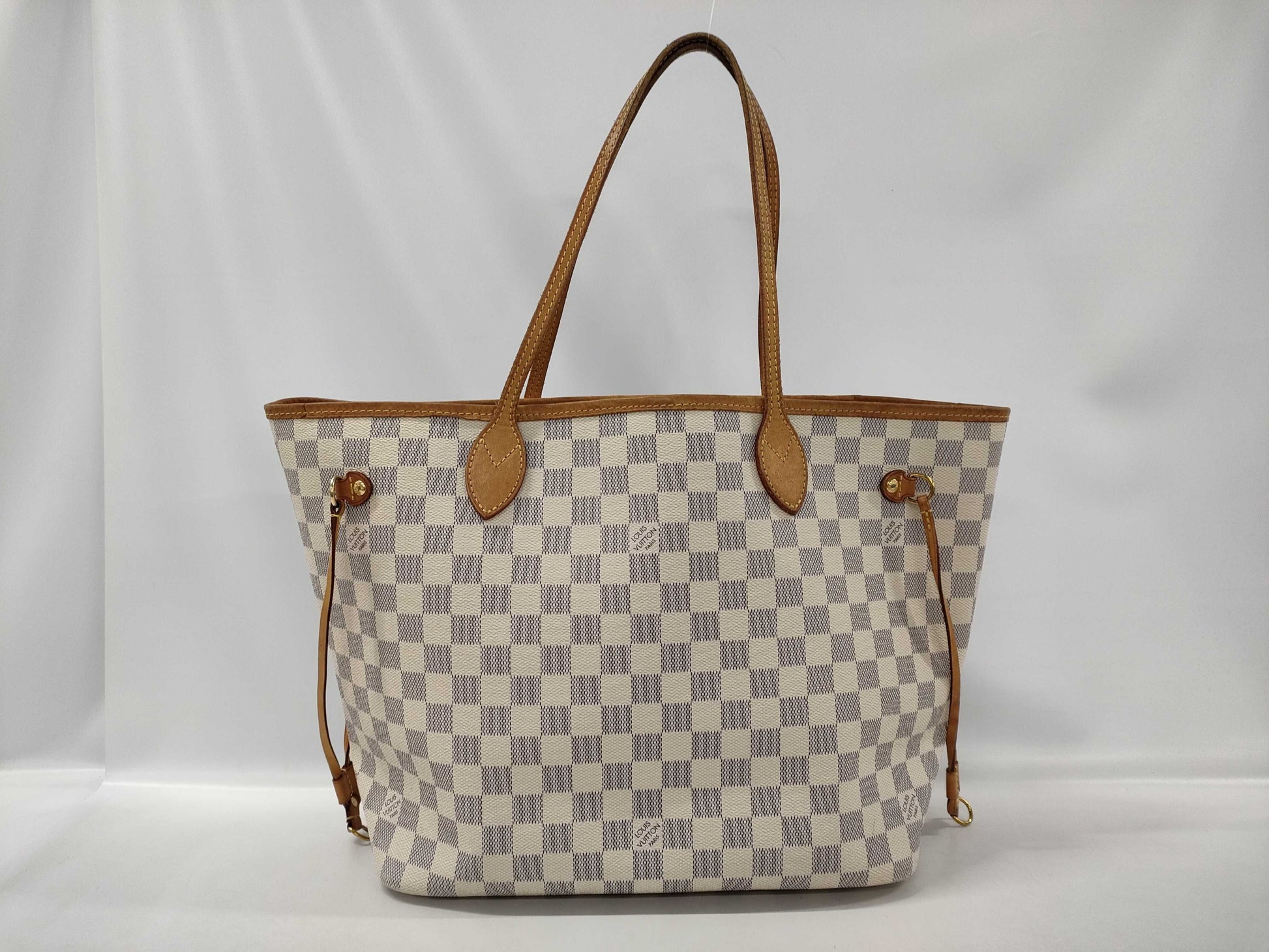 LOUIS VUITTON N41605 Azur Neverfull MM Rose Ballerine Tote Bag