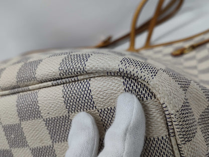 LOUIS VUITTON N41605 Azur Neverfull MM Rose Ballerine Tote Bag