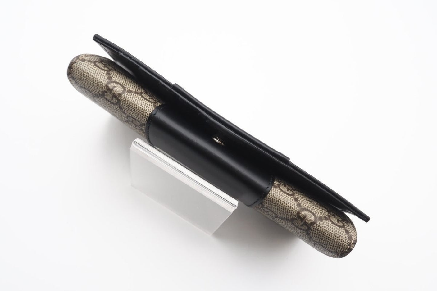 GUCCI GG Supreme Canvas and Leather Bifold Long Wallet 0416 Wallet