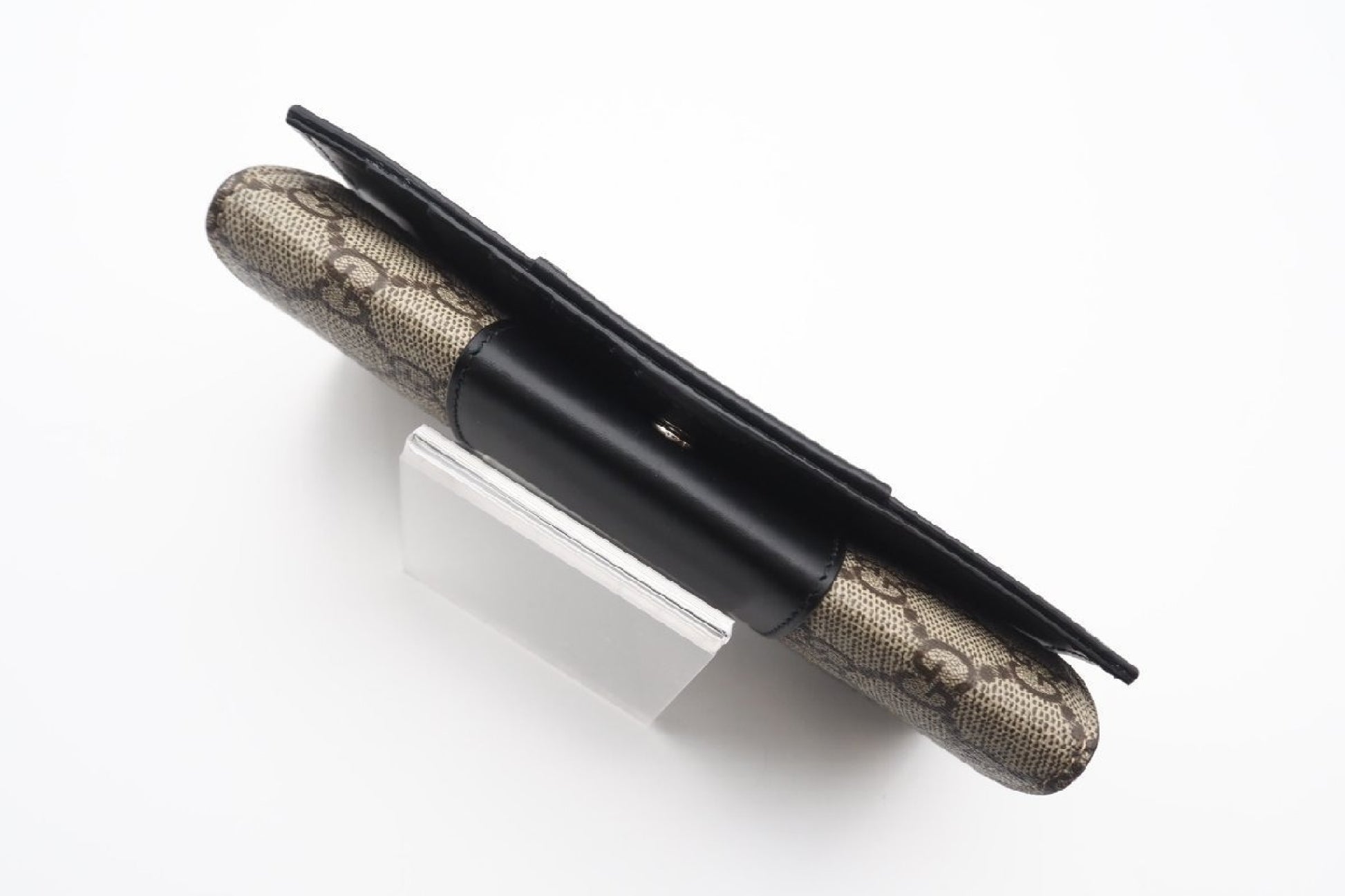 GUCCI GG Supreme Canvas and Leather Bifold Long Wallet 0416 Wallet