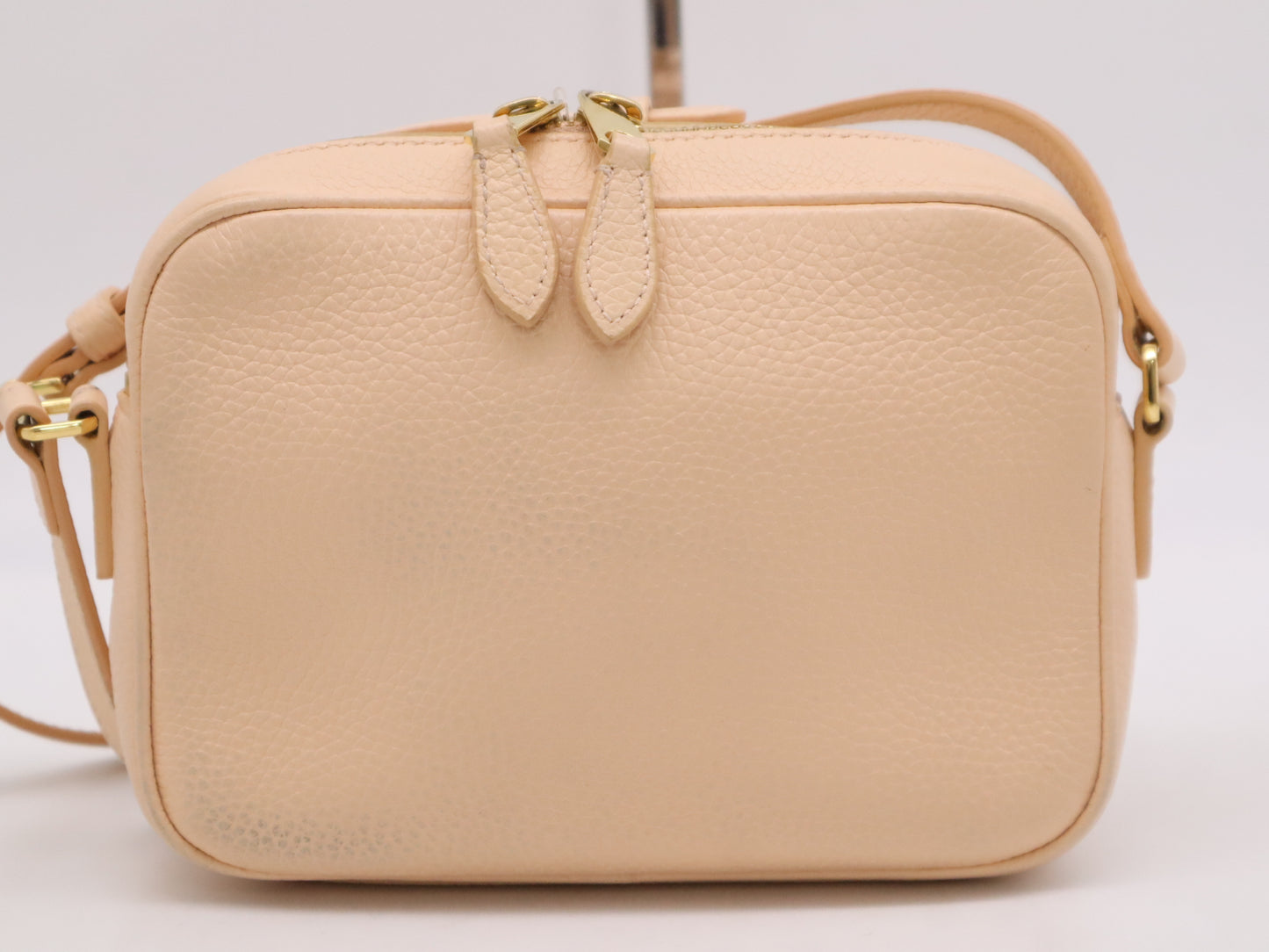 BURBERRY Leather Shoulder Bag/Camera Bag in Peach Pink with Dust Bag